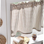 CouldNook Gingham Cafe Curtain - Three Check Color Choices