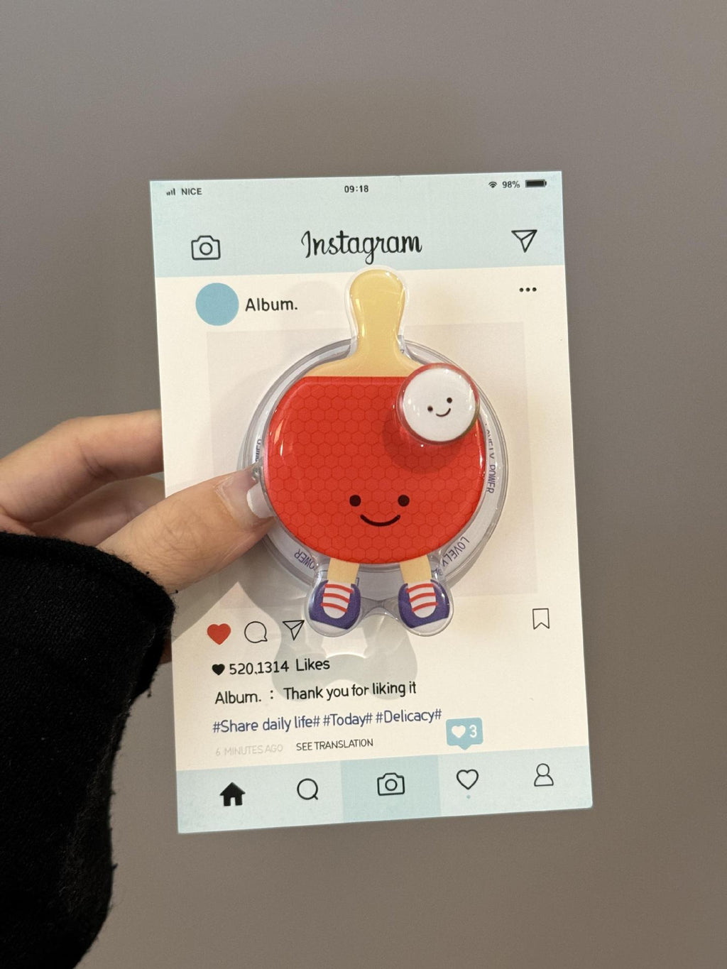 CouldNook Sports Magnetic Phone Stand - Smiling Ball And Racket Designs