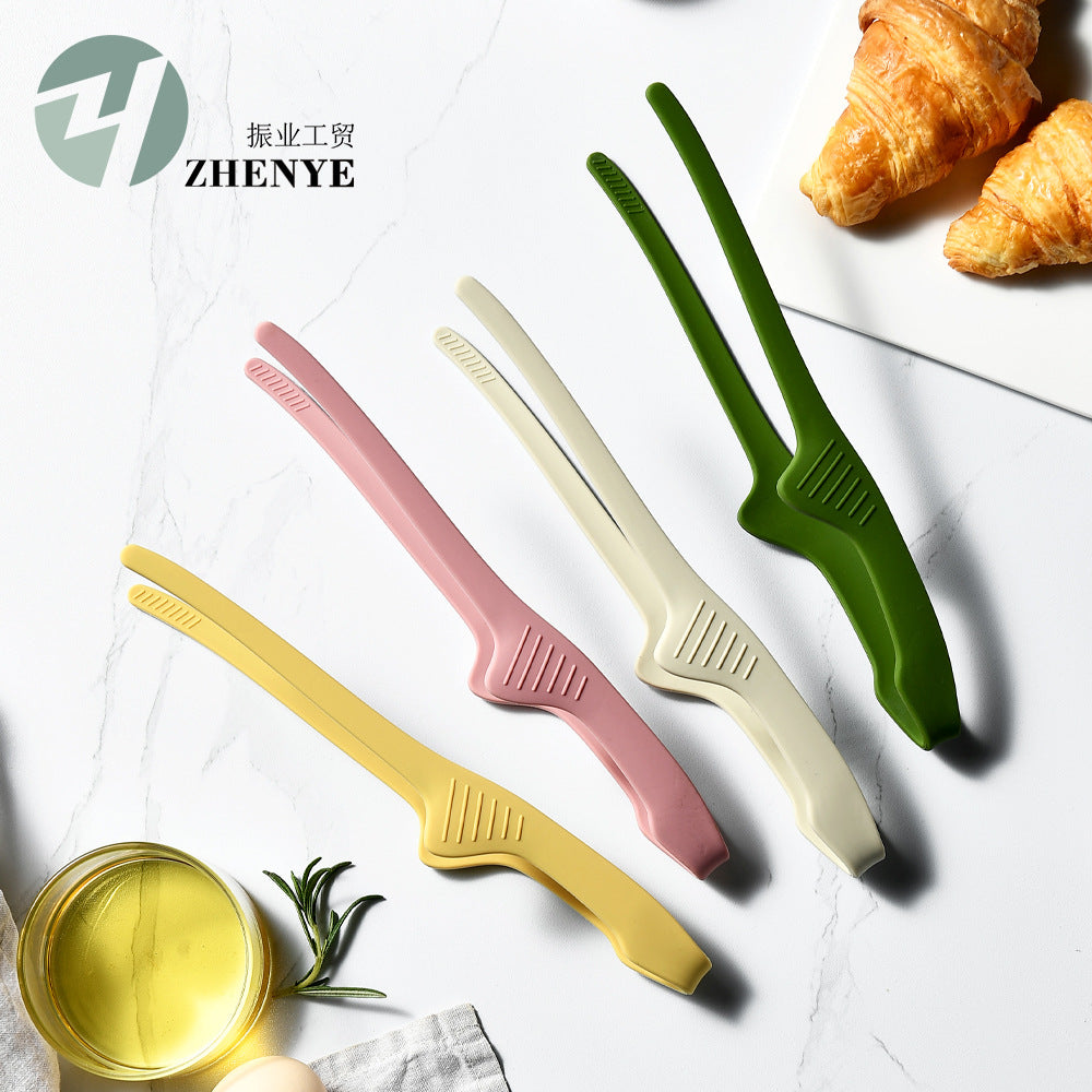 CouldNook Food Tongs - Curved Arms and Ridged Grip Sections