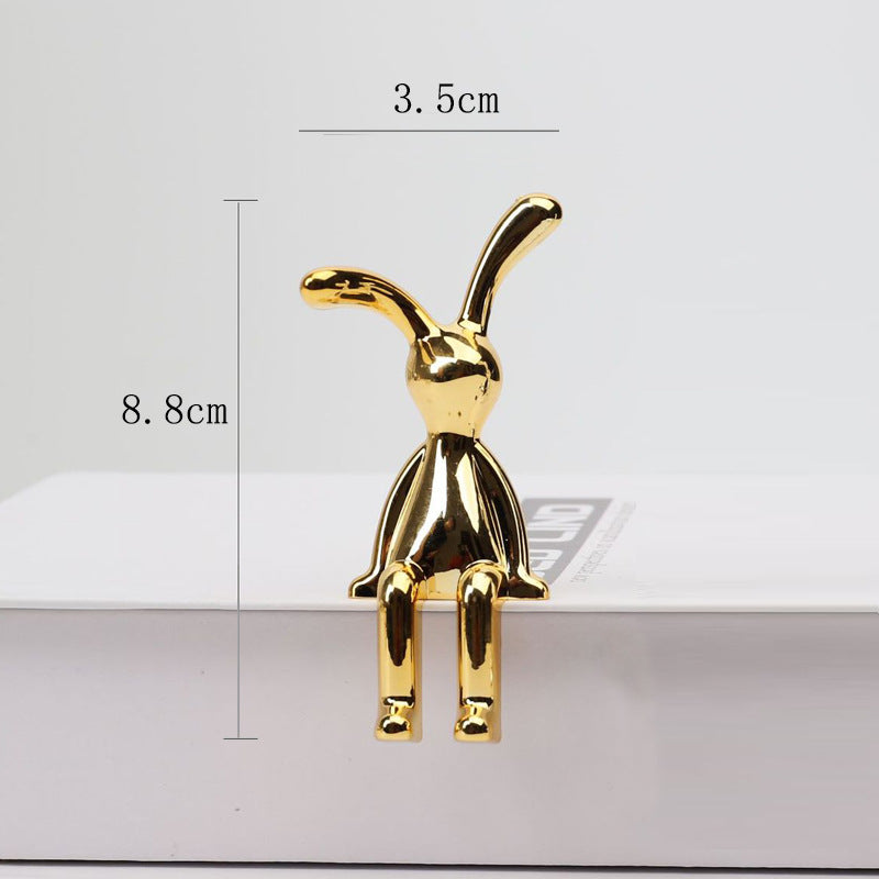 CouldNook Rabbit Wall Hook - Sitting Lying Metal Accent