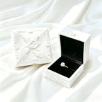 CouldNook Floral Jewelry Presentation Box - Raised Rose Pattern and Hinged Lid