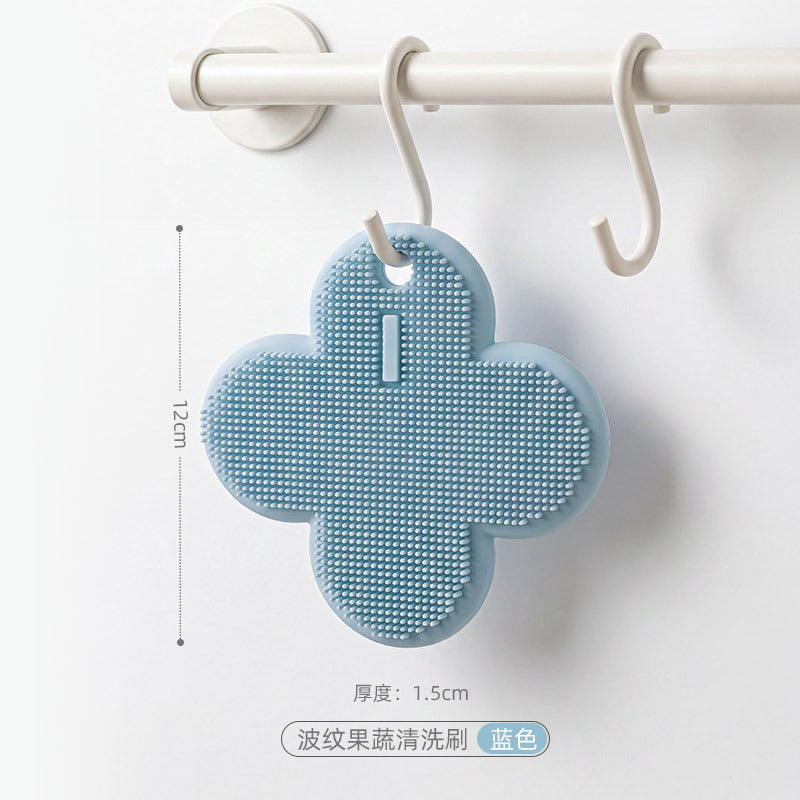 CouldNook Vegetable Brush - Four-Lobed Shape and Dual Textured Faces