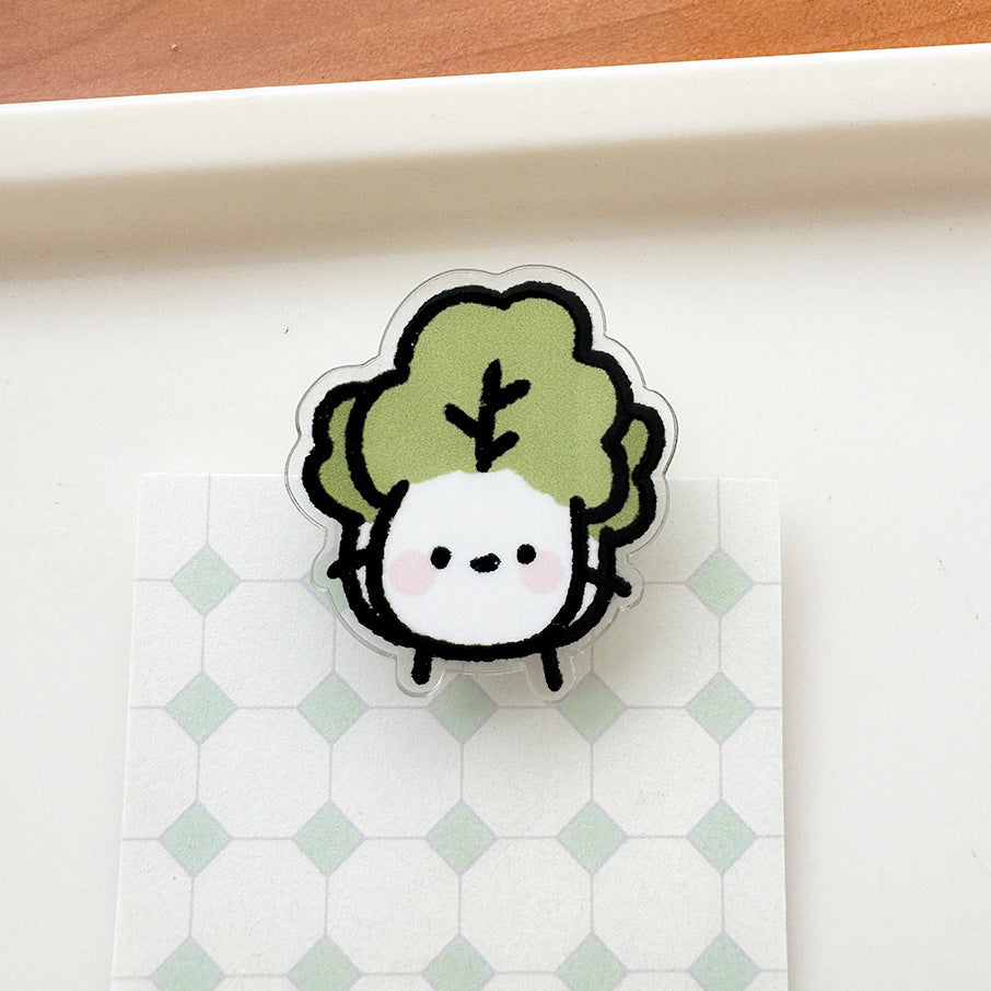 CouldNook Food Character Memo Clip - Tiny Faces And Vegetable Shapes