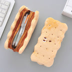 CouldNook Sandwich Biscuit Pencil Pouch - Scalloped Edges And Smiling Face