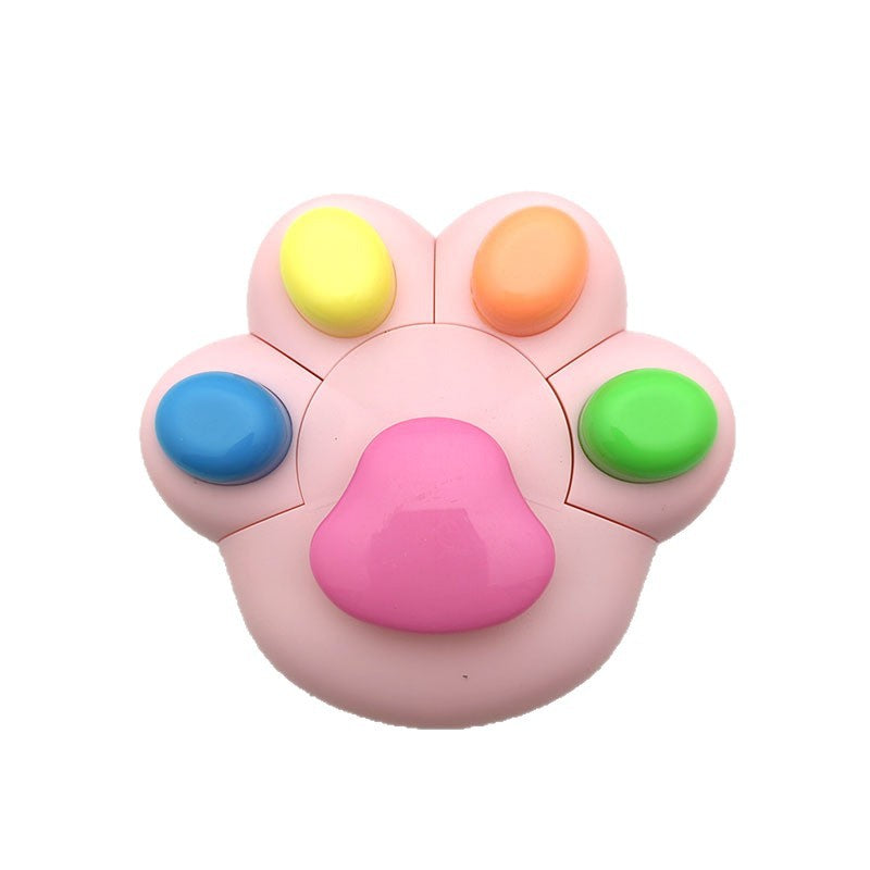 CouldNook Paw Highlighter Set - Removable Color Tips And Rounded Holder