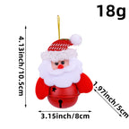 CouldNook Christmas Character Bell Ornament - Fabric Figures and Round Bells