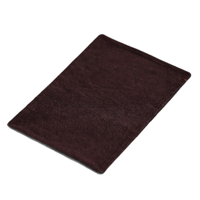 CouldNook Vintage Zen Waterproof Tea Mat - Wabi-Sabi Crinkled Fabric Placemat & Coaster