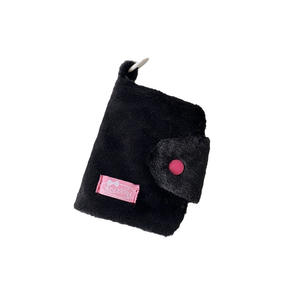 CouldNook Plush Card Wallet - Foldover Shape And Rounded Snap Tab