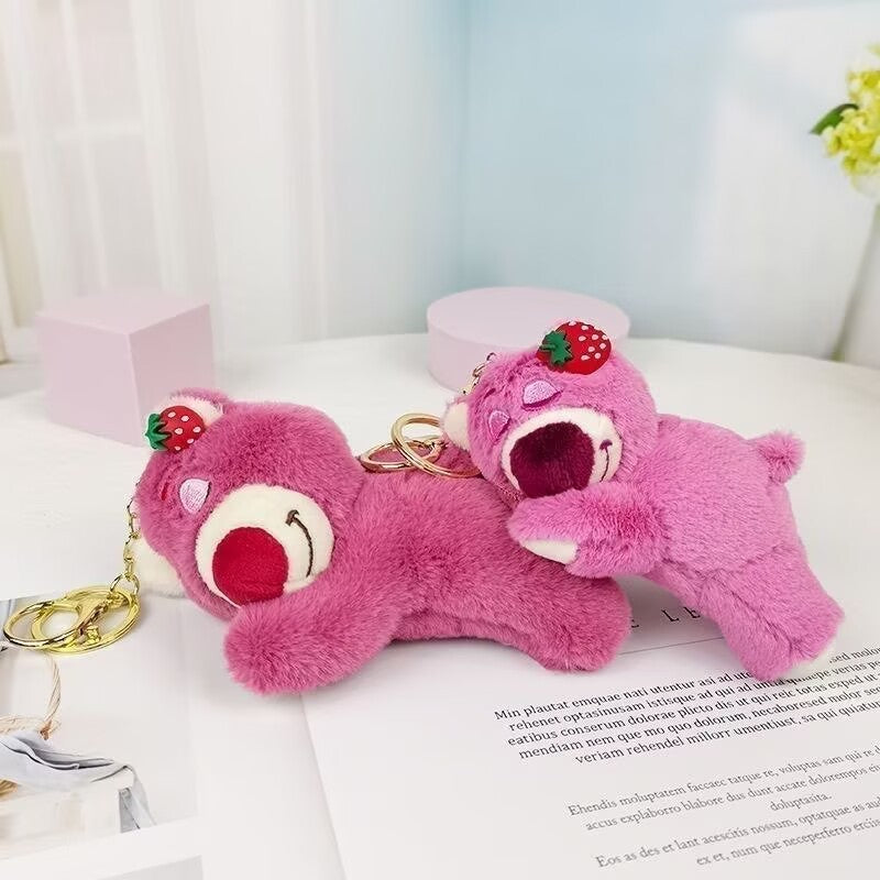 CouldNook Strawberry Bear Plush Charm - Expressive Face and Attachment