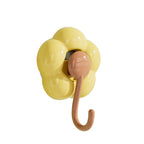 CouldNook Flower Suction Cup Hook - Rounded Petals and Curved Arm