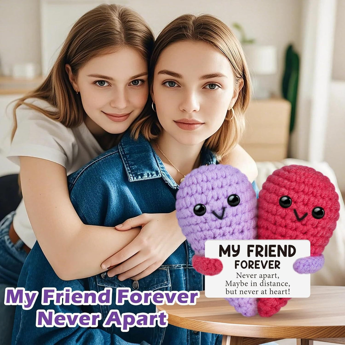 CouldNook Crocheted Character Doll - Textured Shapes And Little Message Cards