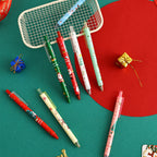 CouldNook Christmas Gel Pen - Printed Holiday Barrel And Push Button