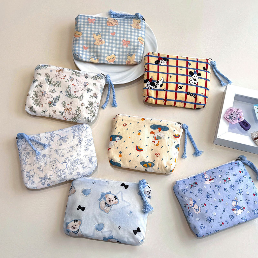 CouldNook Quilted Print Coin Pouch - Small Storage Accent