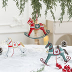 CouldNook Rocking Horse Ornament - Distressed Finish And Twisted Hanging Cord