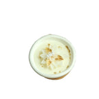 CouldNook Floral Christmas Candle - Layered Petals and Gold-Tone Details