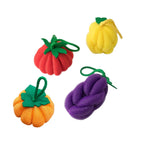 CouldNook Fruit Shaped Bath Pouf - Gathered Mesh And Green Leaf Detail