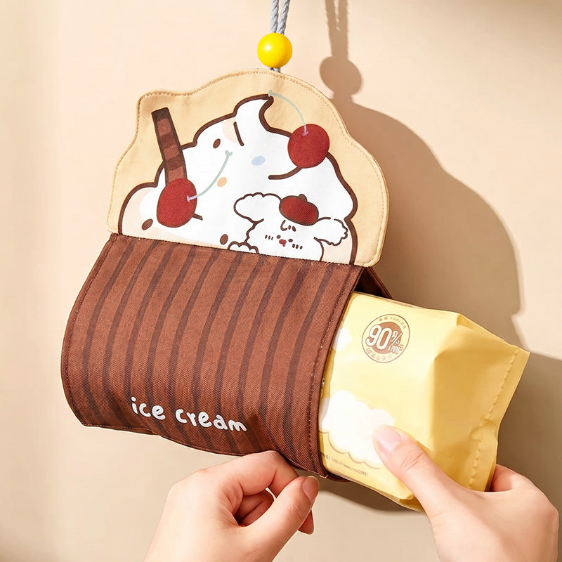 CouldNook Hanging Tissue Pouch - Soccer Or Dessert Design
