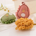 CouldNook Pear Bath Pouf - Plush Fruit Panel and Hanging Loop