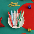 CouldNook Christmas Gel Pen - Printed Holiday Barrel And Push Button