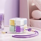 CouldNook Folding Cube Pill Organizer - Eight Lidded Compartments