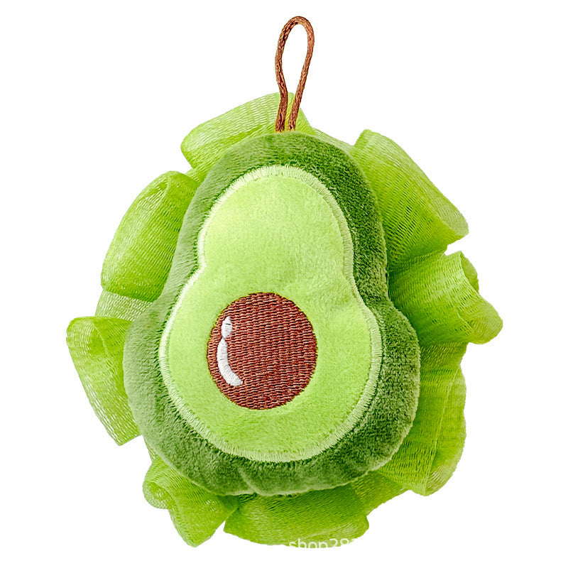 CouldNook Fruit Bath Pouf - Avocado and Watermelon Face Designs