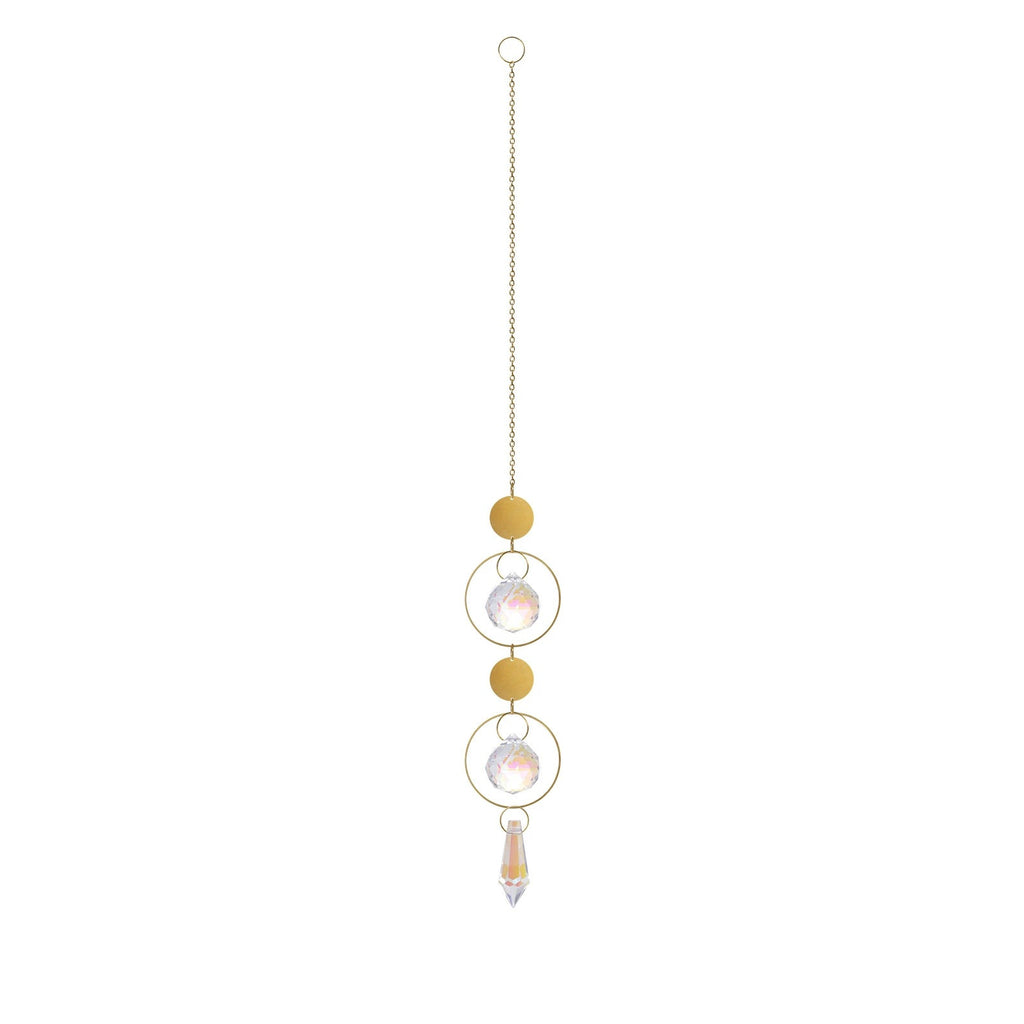 CouldNook Crystal Ring Suncatcher - Geometric Window Hanging Drops