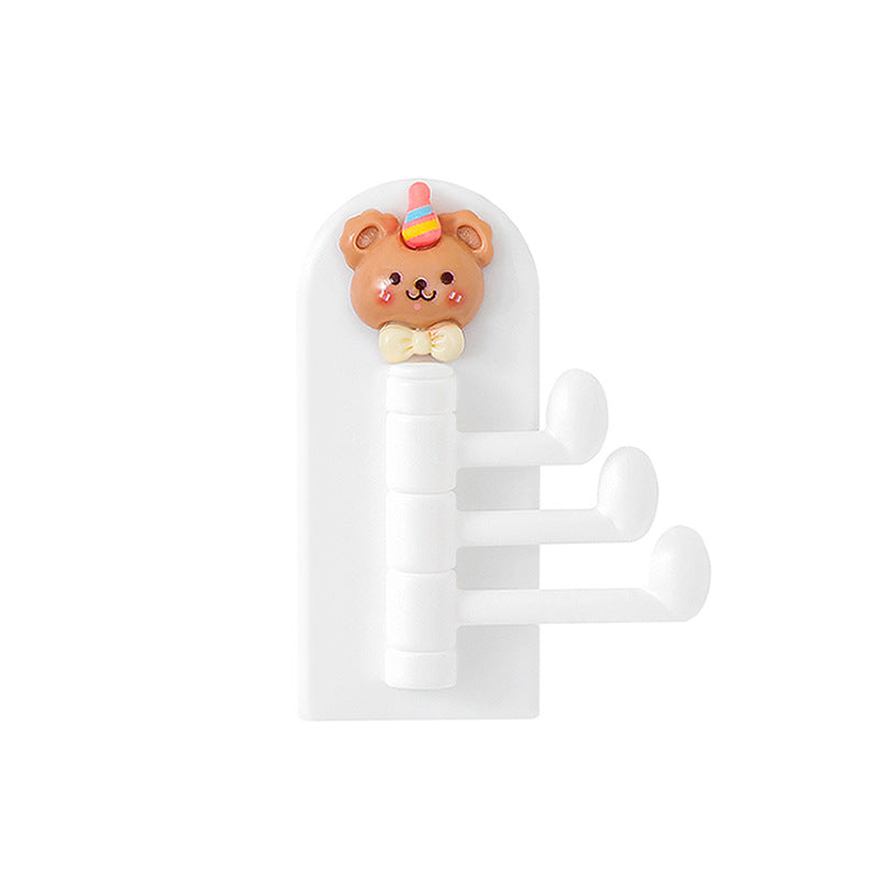 CouldNook Cartoon Adhesive Hook - Swinging Arms and Rounded Backplate