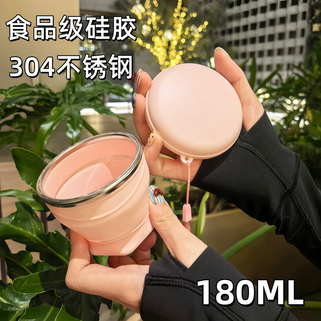 CouldNook Folding Silicone Cup - Collapsible Sides And Matching Cover