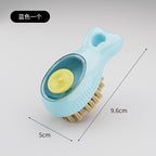 CouldNook Fish Kitchen Cleaning Brush - Press Button And Liquid Reservoir