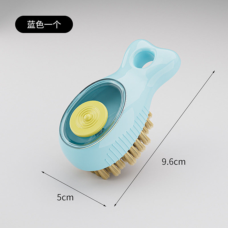 CouldNook Fish Kitchen Cleaning Brush - Press Button And Liquid Reservoir