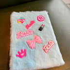 CouldNook Plush Patch Notebook - Colorful Icons And Fuzzy Cover Texture