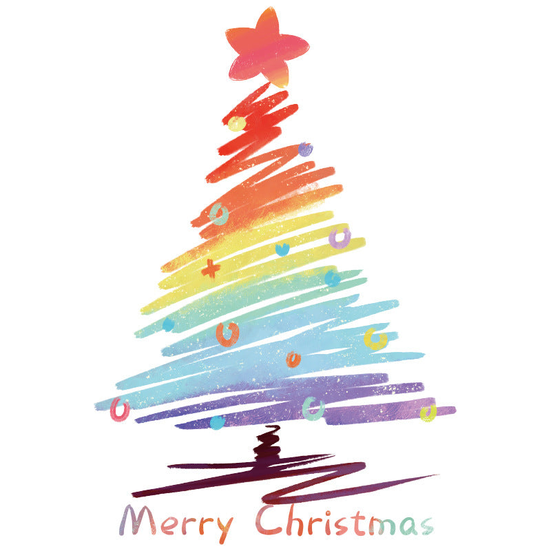 CouldNook Christmas Window Clings - Festive Trees And Coordinating Garland Options