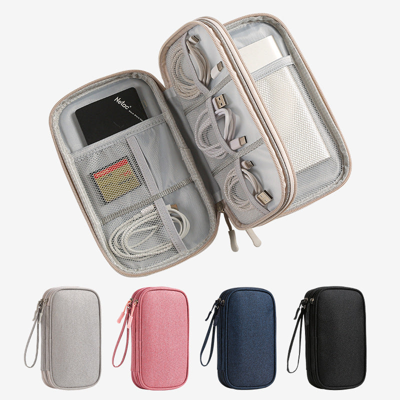 CouldNook Cable Organizer Pouch - Mesh Pockets And Wrist Loop
