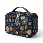 CouldNook Floral Storage Bag - Paisley Print And Twin Zipper Pulls