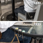 CouldNook Decorative Tabletop Bag Hook - Round Top and Curved Arm