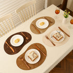 CouldNook Curved Placemat - Asymmetric Outline And Mottled Surface Finish