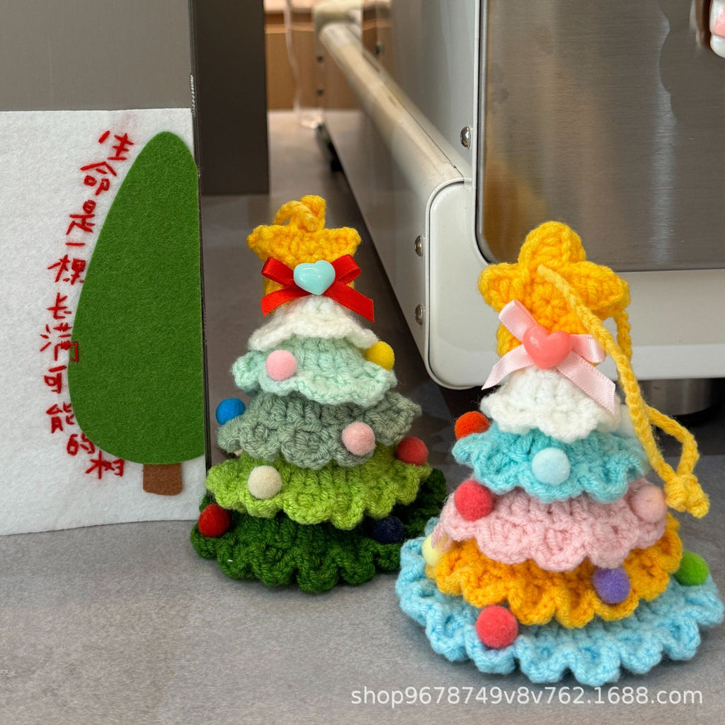 CouldNook Crocheted Christmas Tree Ornament - Layered Branches And Hanging Bell