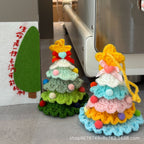 CouldNook Crocheted Christmas Tree Ornament - Layered Branches And Hanging Bell