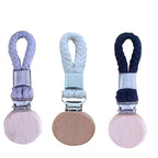 CouldNook Towel Clip - Braided Hanging Loop And Round Wood Detail