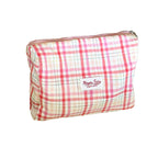 CouldNook Checked Cosmetic Pouch - Soft Fabric And Shaped Base Options