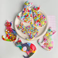 CouldNook Patterned Cat Magnet - Seated Silhouette And Colorful Raised Details