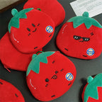 CouldNook Tomato Coin Purse - Plush Shape And Embroidered Facial Details