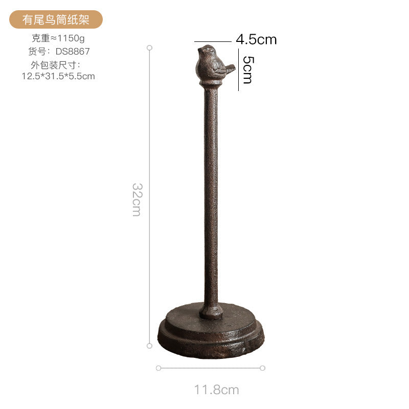 CouldNook Decorative Paper Towel Holder - Upright Post and Sculpted Base