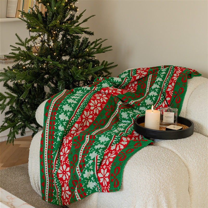CouldNook Christmas Cotton Towel - Festive Motif Bands And Three Sizes