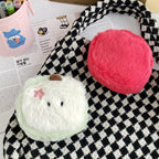 CouldNook Apple Coin Purse - Fuzzy Cut Fruit Design And Star Accent