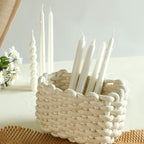 Pearl Elegance Taper Candle Set - Luxury Long Stem Candles for Weddings & Events