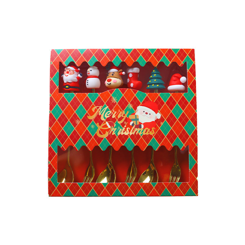 CouldNook Christmas Cutlery Set - Character Tops and Decorative Charm Designs
