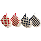 CouldNook Pinch Oven Mitt - Printed Top And Pale Quilted Underside