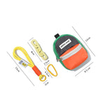 CouldNook Mini Coin Pouch Charm - Colorful Shapes And Clip Attachment