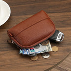 CouldNook Pebbled Coin Pouch - Curved Zipper And Front Seam